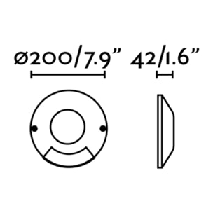 LOTH 1L Lampe surface noir
