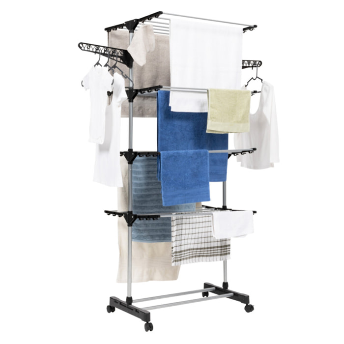 Séchoir Néo noir 4 niveaux - 24m d'étendage