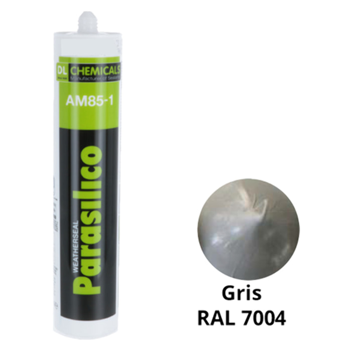 Silicone AM85-1 - DL CHEMICALS - Neutre gris clair 7004 - Cartouche de 300 ml - 0100016N401464