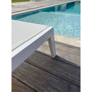 IBIZA - Bain de soleil en aluminium et toile plastifiéehe