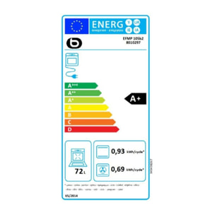 Four encastrable ESSENTIELB EFMP 105b2 - Pyrolyse - Chaleur pulsée - Porte froide - Rails télescopiques