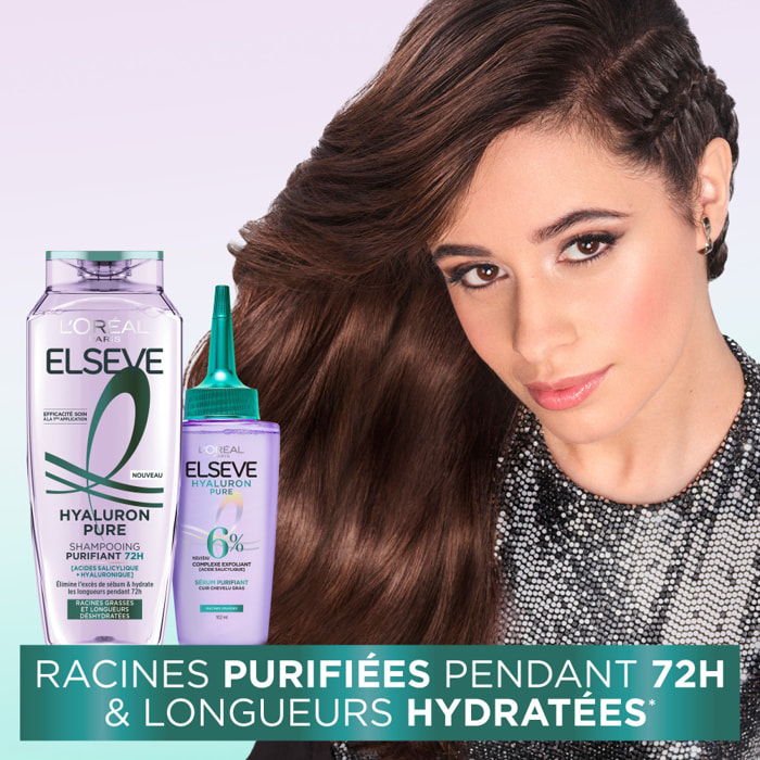Lot de 12 - L'Oréal Paris Elseve Hyaluron Pure Shampooing Purifiant 72H 250ml