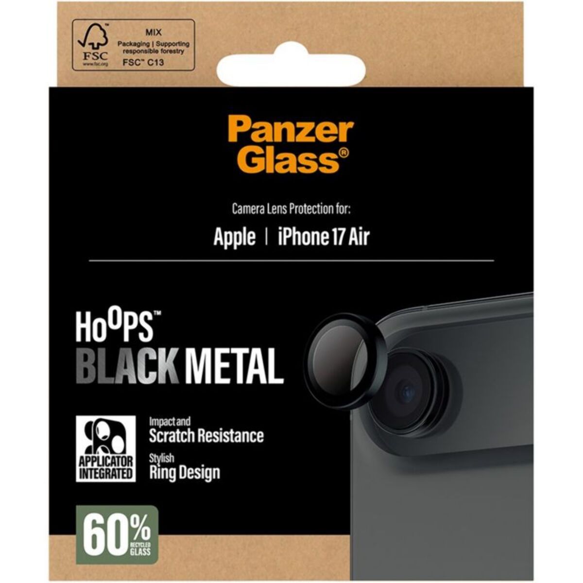 Protège objectif PANZERGLASS iPhone Air protège objectif