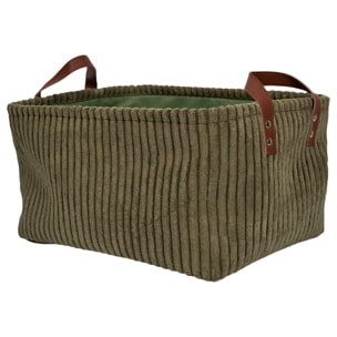Panier Rangement Vert Cotele X3 H20cm