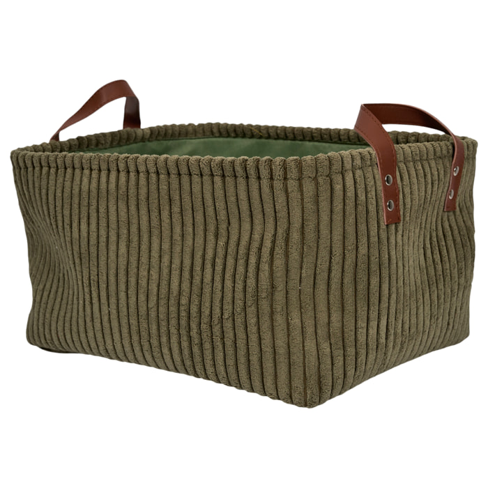 Panier Rangement Vert Cotele X3 H20cm