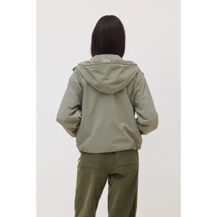 CHUBASQUERO MUJER WAX OLIVE GREEN