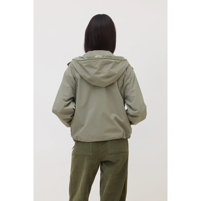 CHUBASQUERO MUJER WAX OLIVE GREEN