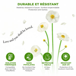 Stickers Muraux décoration adhésifs Fleurs pavots blanches