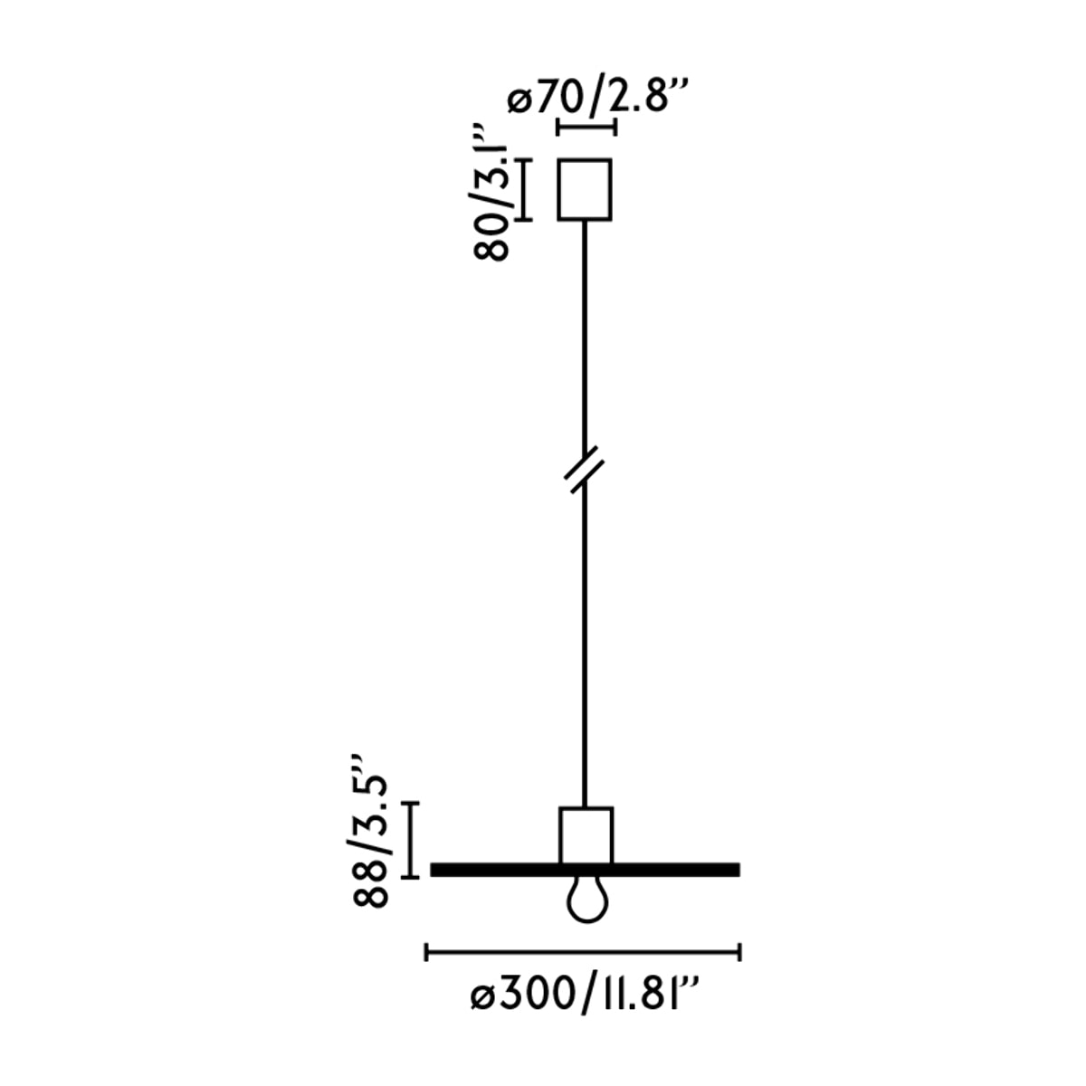 CONFETTI 300 Lampe suspension en marmoreal recyclé ø30cm