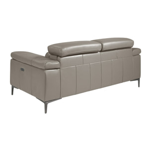 Sofá Angel Cerda 3 plazas en piel de vacuno 214x102x77cm