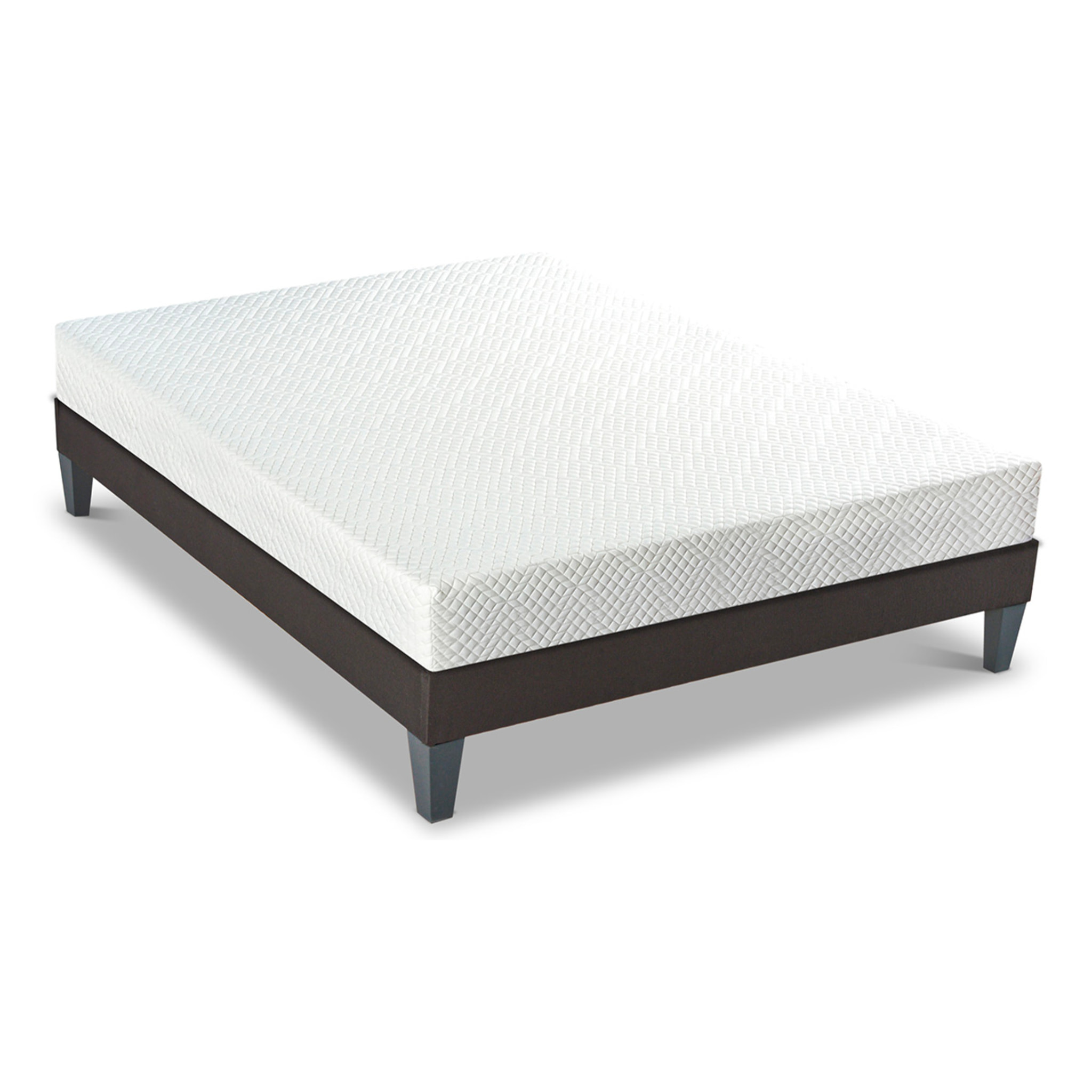 Ensemble Matelas Absolu & Sommier KIT15, 21 cm, Mémoire de Forme et technologie Tri-Lattes, Soutien Ferme, Fabrication Française