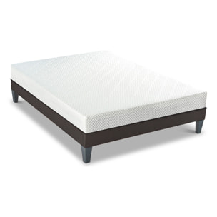 Ensemble Matelas Absolu & Sommier KIT15, 21 cm, Mémoire de Forme et technologie Tri-Lattes, Soutien Ferme, Fabrication Française