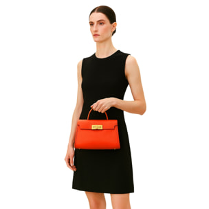 Borsa a mano da donna Made in Italy - Modello Embera Plus - 100% pelle - 28.0 x 17.0 x 9.0 cm