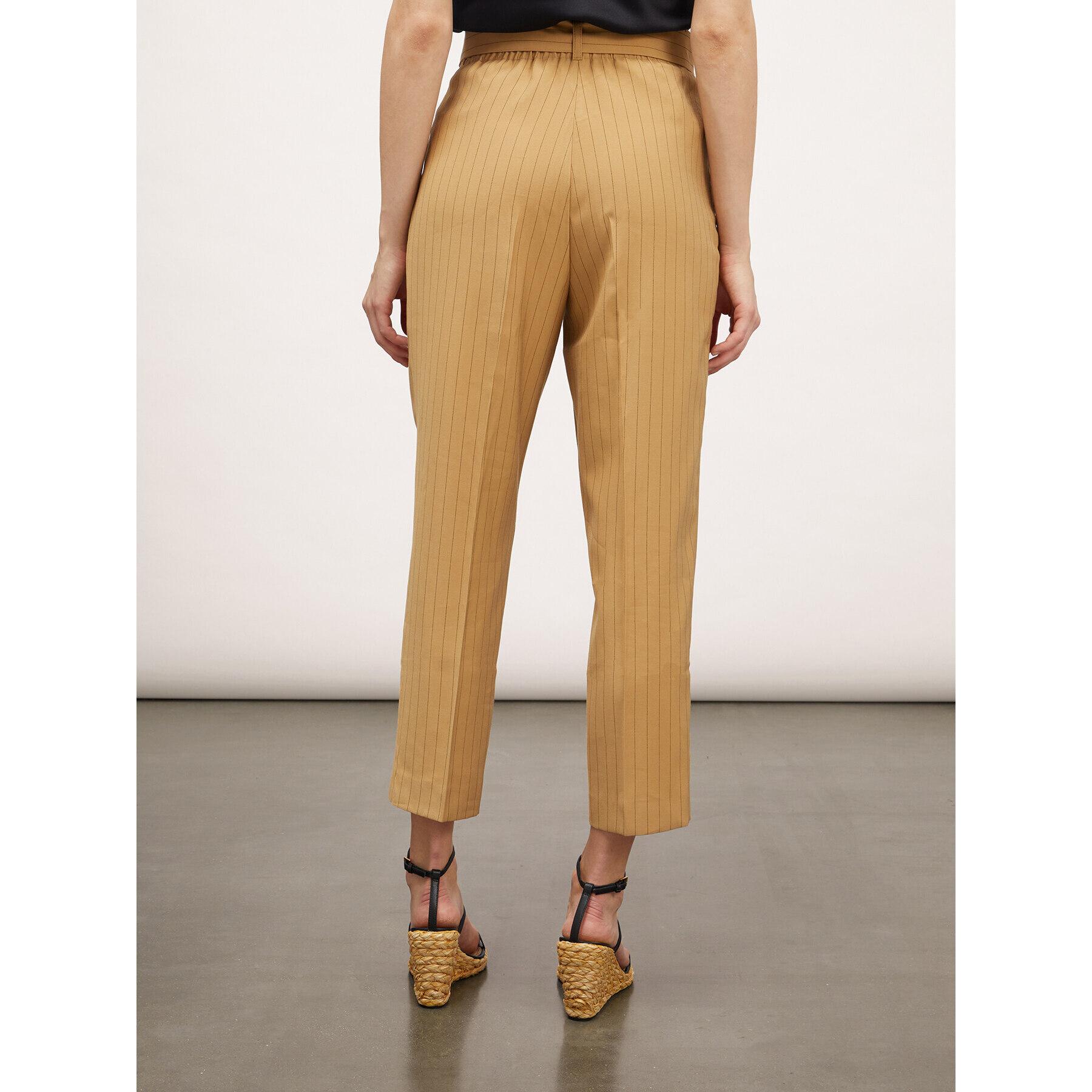 Motivi - Pantaloni gessati con pieghe - Beige