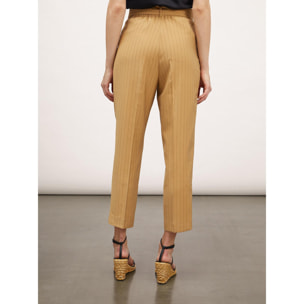 Motivi - Pantaloni gessati con pieghe - Beige