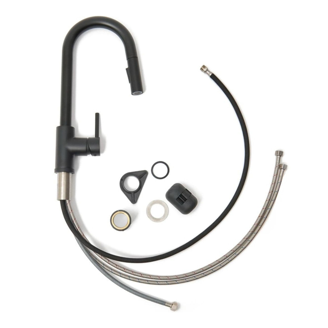 Mitigeur d'évier SAT bras articulé noir mat SATBSD289KC