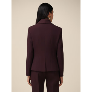 Oltre - Short double-breasted blazer - Burgundy