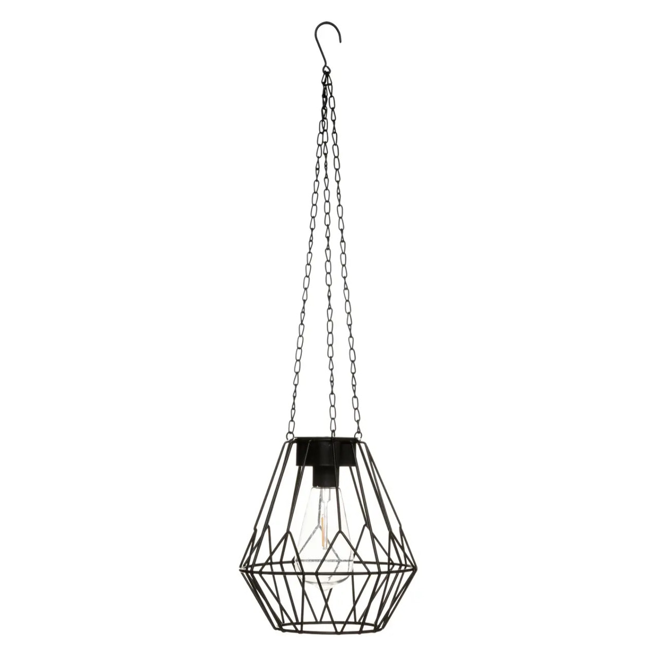 Suspension solaire "Flave" métal noir D19cm
