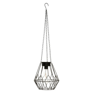 Suspension solaire "Flave" métal noir D19cm