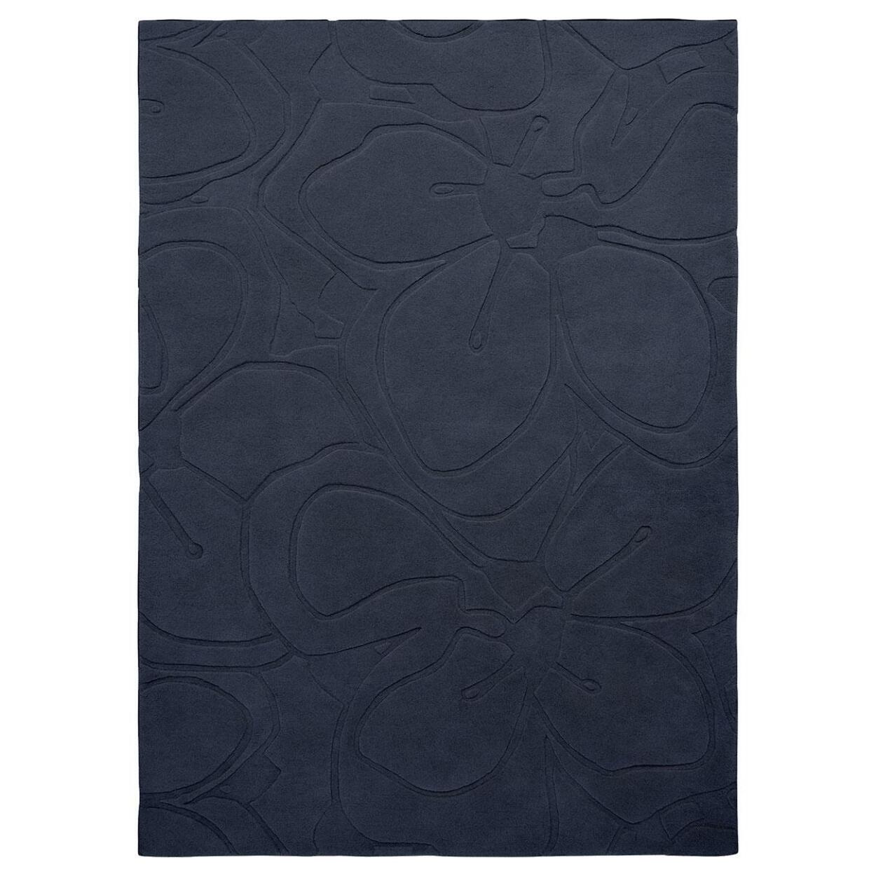 Tapis salon et chambre fait à la main en laine motif faux uni HAZA