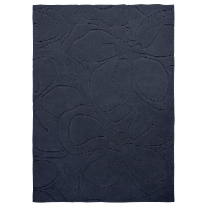 Tapis salon et chambre fait à la main en laine motif faux uni HAZA