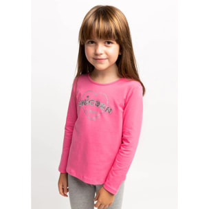 Maglietta a maniche lunghe per bambine in  con stampa di paillettes