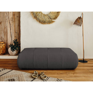 Onyx - pouf modulable - en tissu - Gris foncé