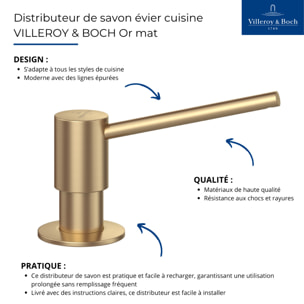 Distributeur de savon évier cuisine VILLEROY & BOCH Or mat