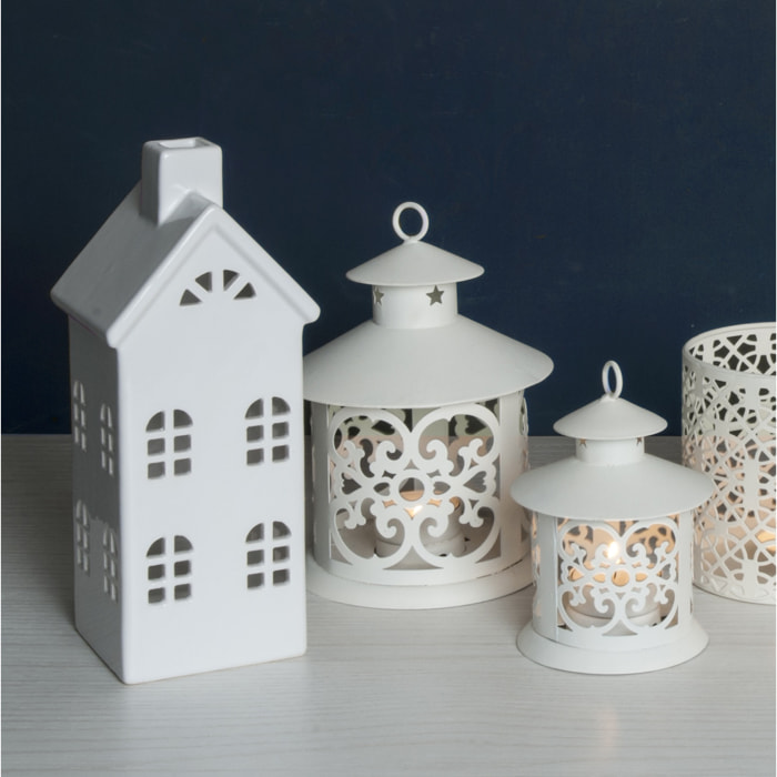 Lanterne Excelsa – Nordic Christmas, Fer Blanc