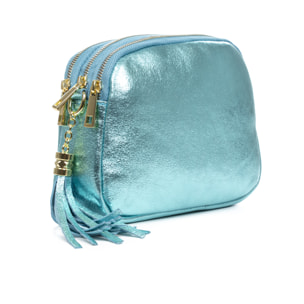 Aliminusa bolso bandolera Mujer. Piel auténtica Gamuza Lacada.