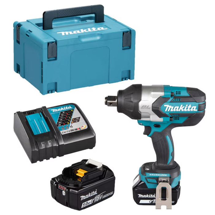 Atornillador de impacto MAKITA de 18V Li-ion 5Ah 1050 Nm - DTW1001RTJ