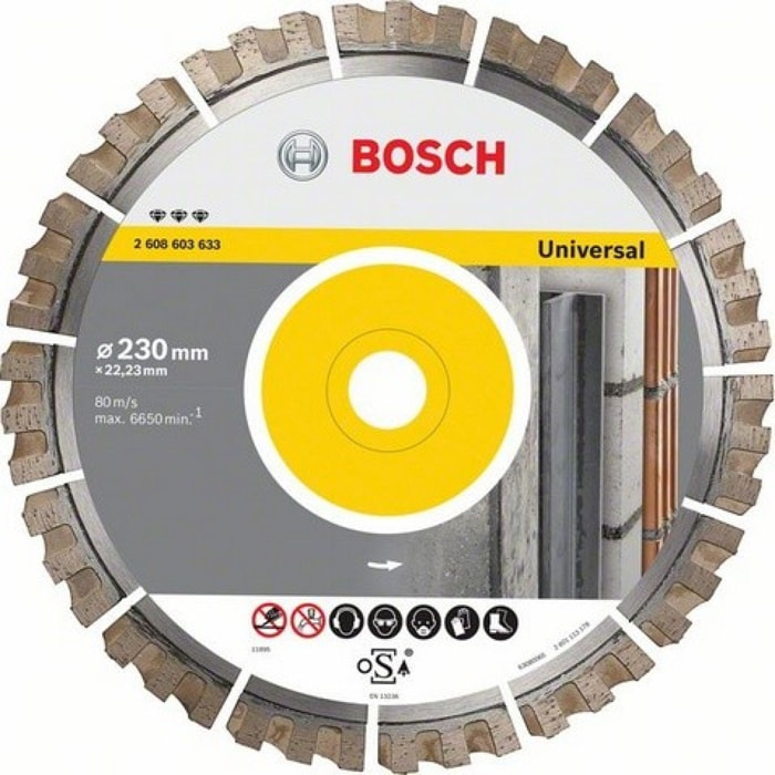 Disque à tronçonner diamanté multi matériaux Expert BOSCH 230 mm - 2608900663