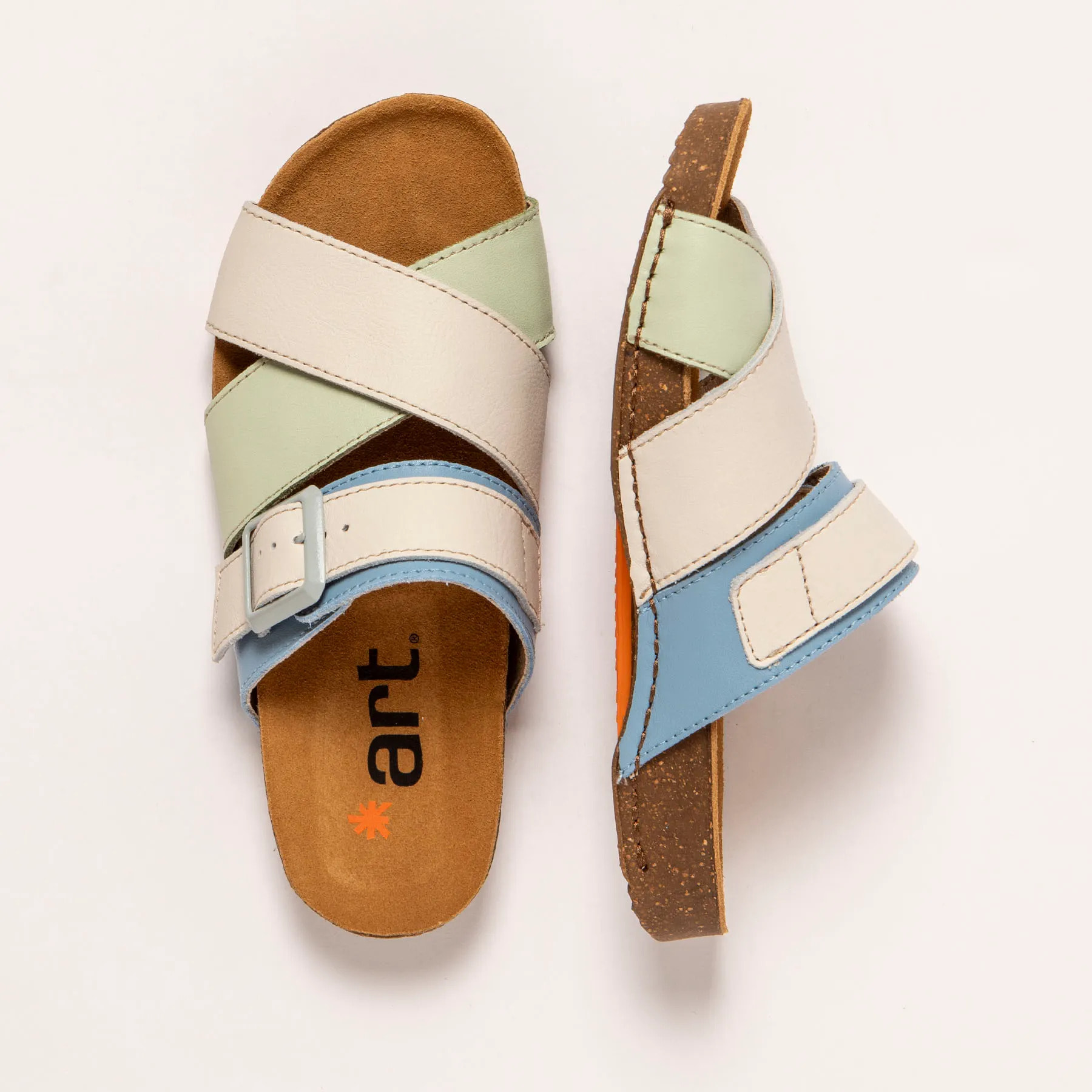 Sandalias 1118 MULTI CREAM-LIMA /I BREATHE color Cream-lima