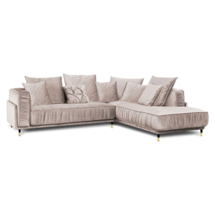 Canapé Velours Angle droit Fiorenzo - 4 Places