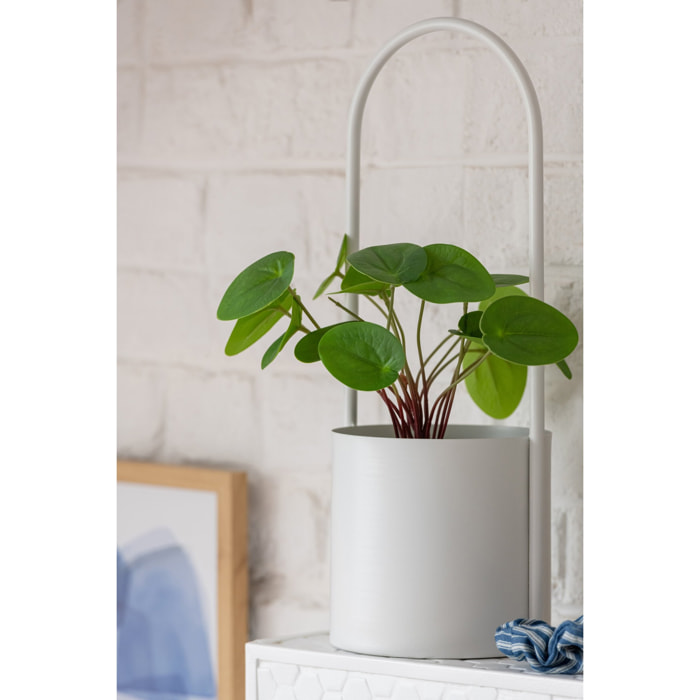 J-Line Cache-pot - métal - blanc - medium