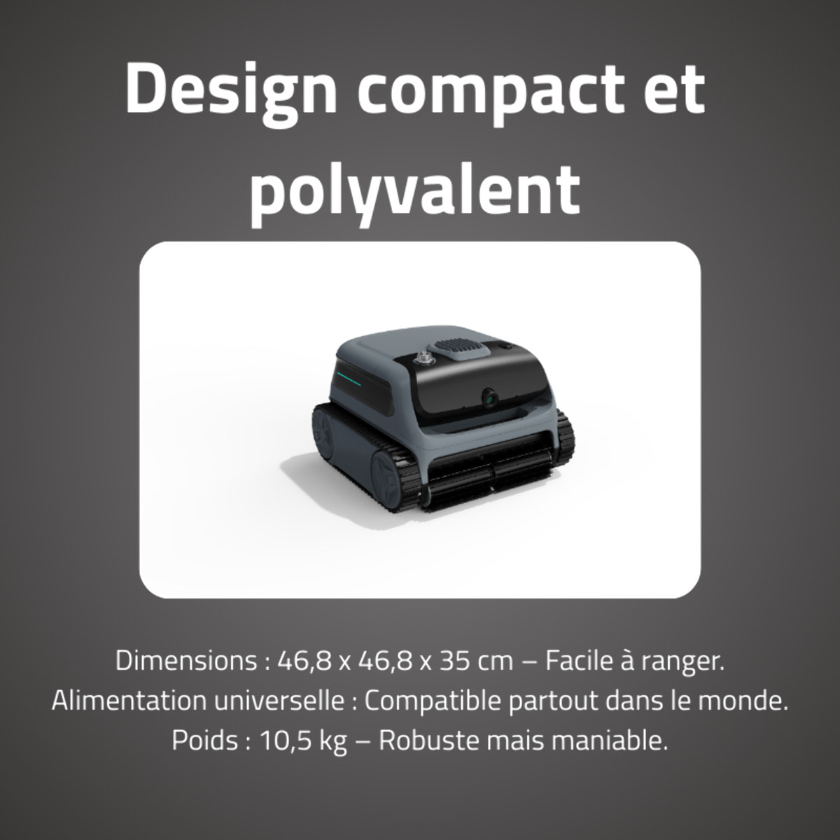 Bestway Robot piscine sans fil Orion nettoyage fond, parois, ligne d'eau 200m² max