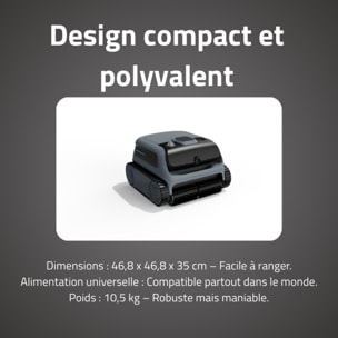 Bestway Robot piscine sans fil Orion nettoyage fond, parois, ligne d'eau 200m² max