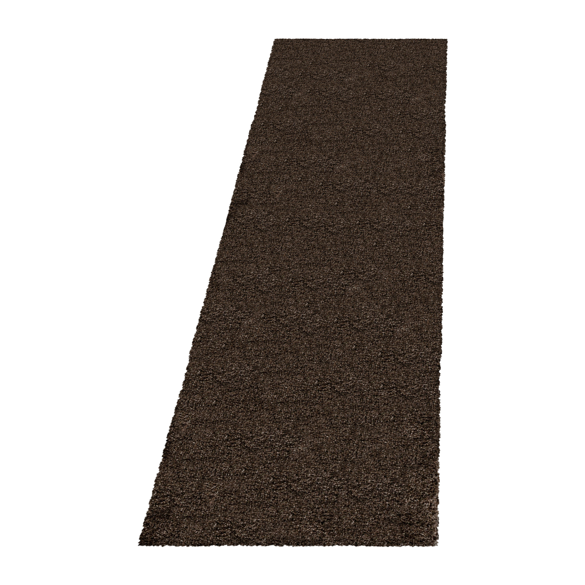 FLUFFY - Tapis shaggy uni à poils longs Marron