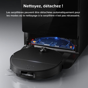 Robot Aspirateur Laveur ROBOROCK Saros 10 noir avec kit de raccordement à l'eau