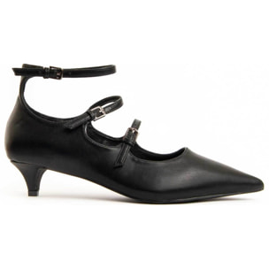 Zapato De Tacón - Negro - Altura: 3 Cm