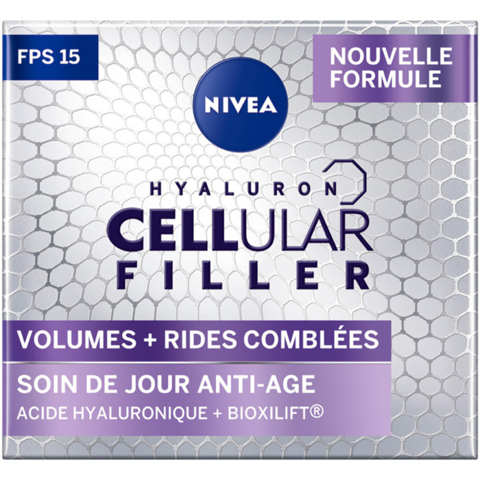 Pack de 2 - Crème visage anti-âge NIVEA Volumes & Contours FPS15 Hyaluron Cellular Filler 50ml