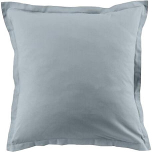Lot De 2 Taies 100% Coton 57fils Blue Polaire