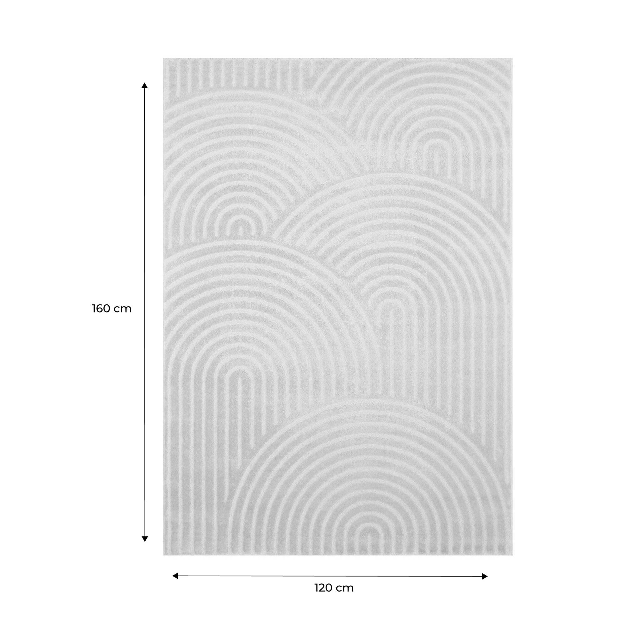 Tapis intérieur motif arches crème 120 x 160 cm - Brad