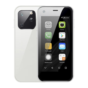 DAM  Smartphone Mini XS13 3G, Android 6.0, 1GB RAM + 8GB. Schermo da 2,4''. 4,1x1,1x8,4 cm. Colore bianco