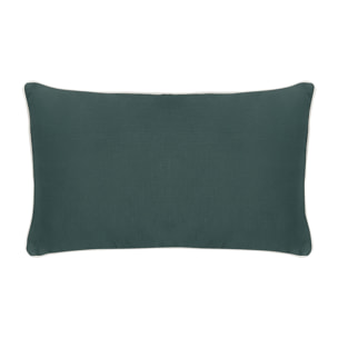 Housse de coussin matelassé en lin, ARTY, Vert forêt