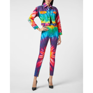 PHILIPP PLEIN Jegging de cintura alta TIE DYE