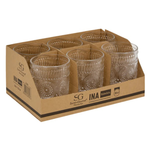 Lot de 6 gobelets Ina 305ml transparent