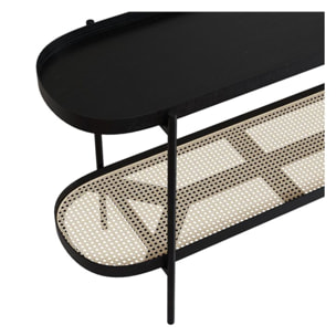 Console en cannage et bois de mindi 120 cm - Lukut