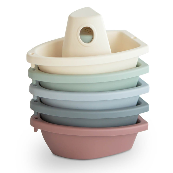 Mushie Pack 5 Barcos Baño Solid