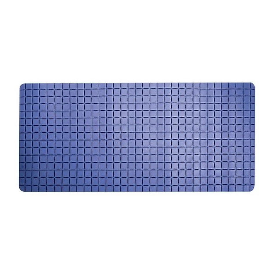 Tapis Fond de baignoire antidérapant Caoutchouc QUADRO 36x76cm Bleu Foncé MSV